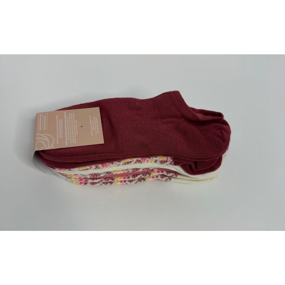 Summer & Rose 6 Pair Heel Socks Fair Isle Pattern No Show Socks NWT FabFitFun - Picture 3 of 8